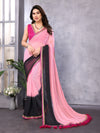 SHYAMIKA Georgette Embroidery Work Padded Saree with Blouse