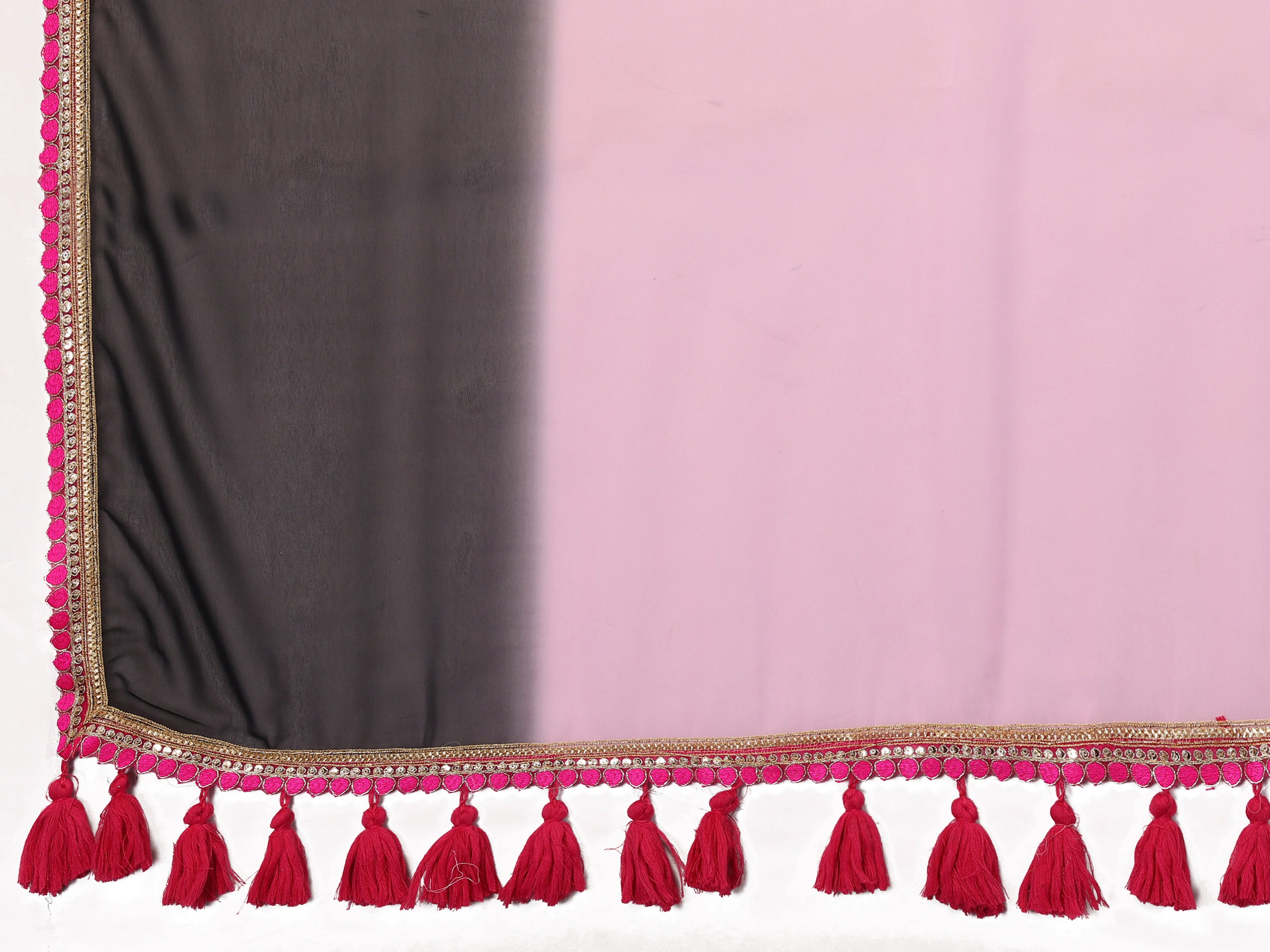 SHYAMIKA Georgette Embroidery Work Padded Saree with Blouse