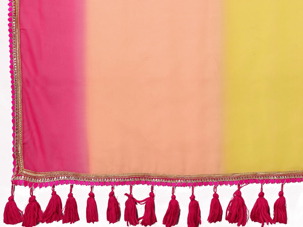 SHYAMIKA Georgette Embroidery Work Padded Saree with Blouse