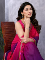 SHYAMIKA Georgette Embroidery Work Padded Saree with Blouse