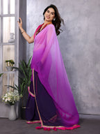SHYAMIKA Georgette Embroidery Work Padded Saree with Blouse