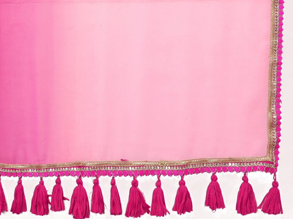 SHYAMIKA Georgette Embroidery Work Padded Saree with Blouse
