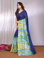 SHYAMIKA Khadi Abstract Printed Saree with Blouse