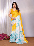 SHYAMIKA Khadi Abstract Printed Saree with Blouse