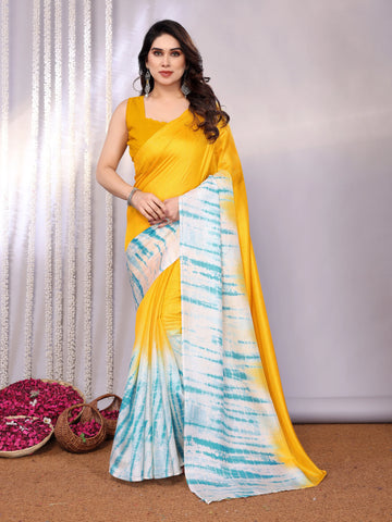 SHYAMIKA Khadi Abstract Printed Saree with Blouse