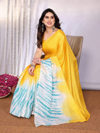 SHYAMIKA Khadi Abstract Printed Saree with Blouse