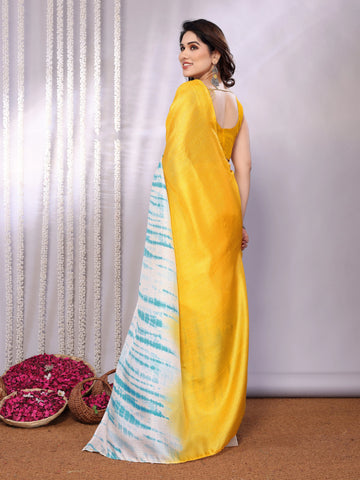 SHYAMIKA Khadi Abstract Printed Saree with Blouse