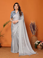 SHYAMIKA Polyester Zari Banglory Digital Print Saree with Blouse