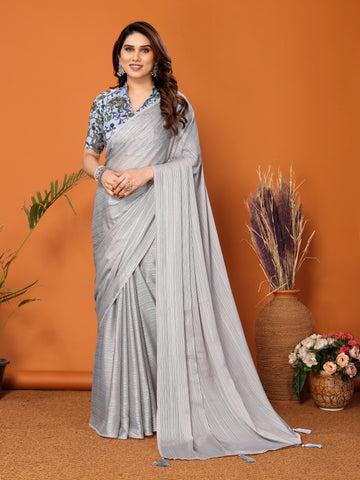 SHYAMIKA Polyester Zari Banglory Digital Print Saree with Blouse