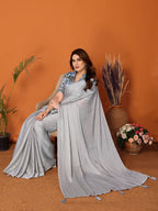 SHYAMIKA Polyester Zari Banglory Digital Print Saree with Blouse