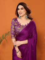SHYAMIKA Polyester Zari Banglory Digital Print Saree with Blouse