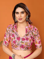 SHYAMIKA Polyester Zari Banglory Digital Print Saree with Blouse