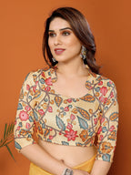 SHYAMIKA Polyester Zari Banglory Digital Print Saree with Blouse
