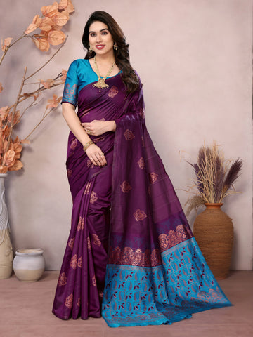 SHYAMIKA Banarasi Silk Weaving Banarasi Saree with Blouse