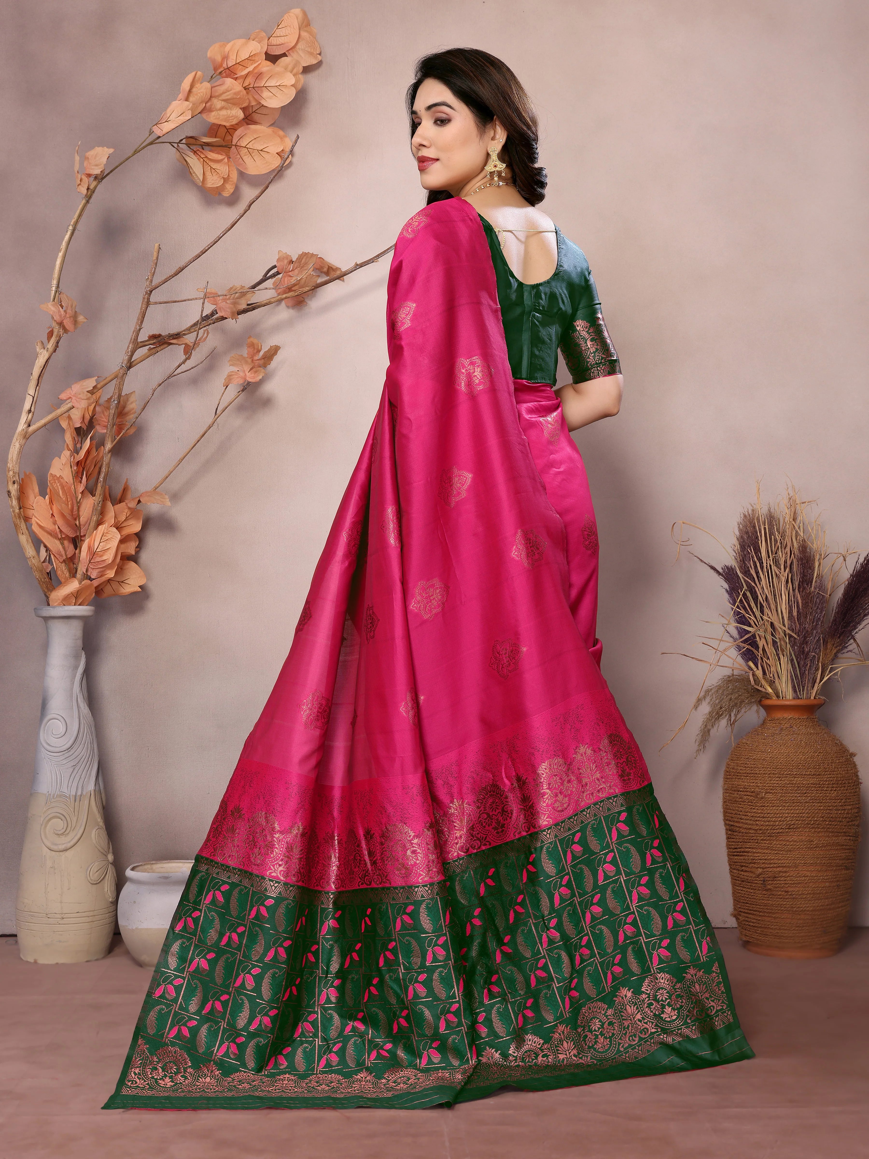SHYAMIKA Banarasi Silk Weaving Banarasi Saree with Blouse