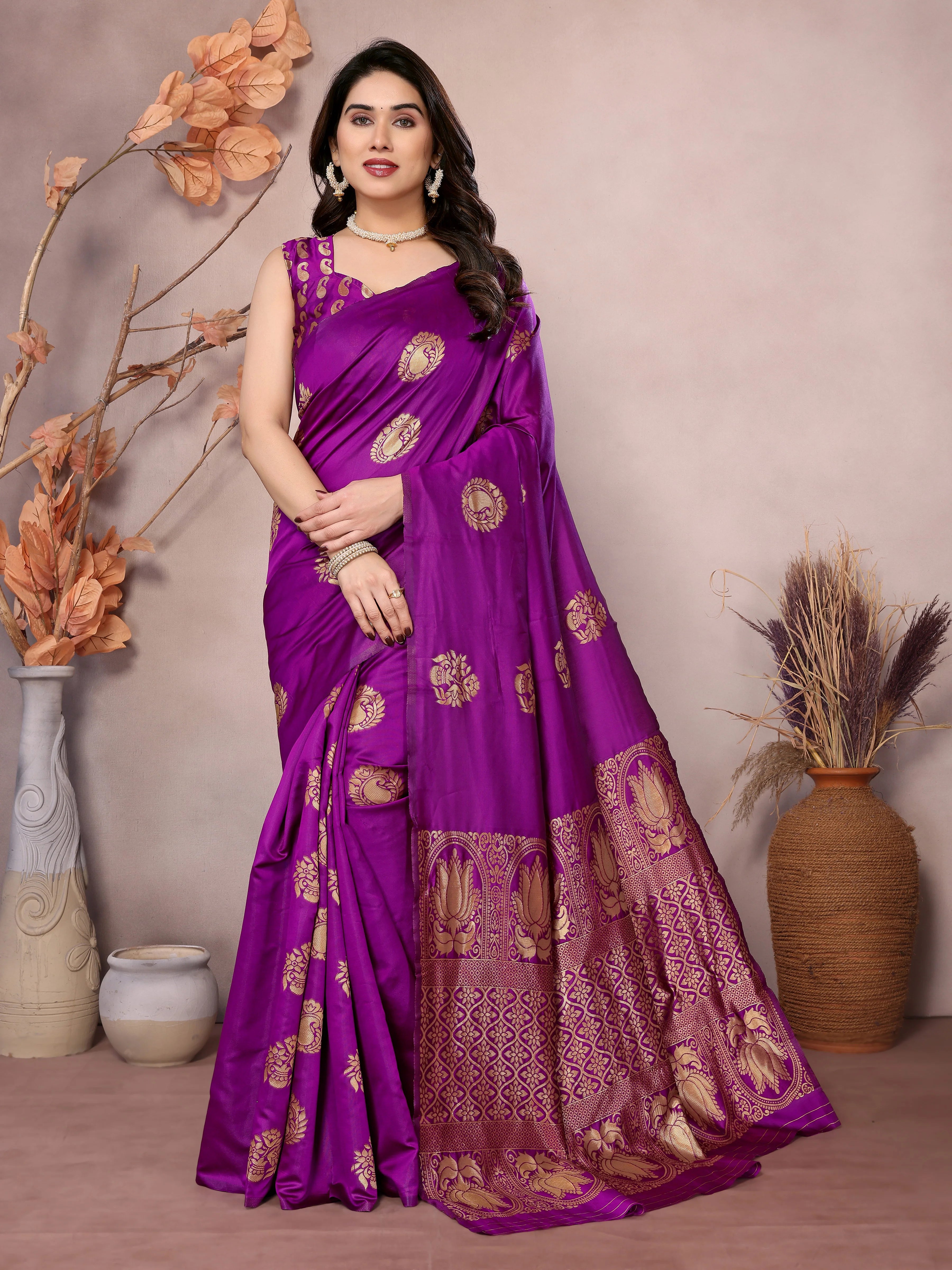 SHYAMIKA Banarasi Silk Weaving Banarasi Saree with Blouse