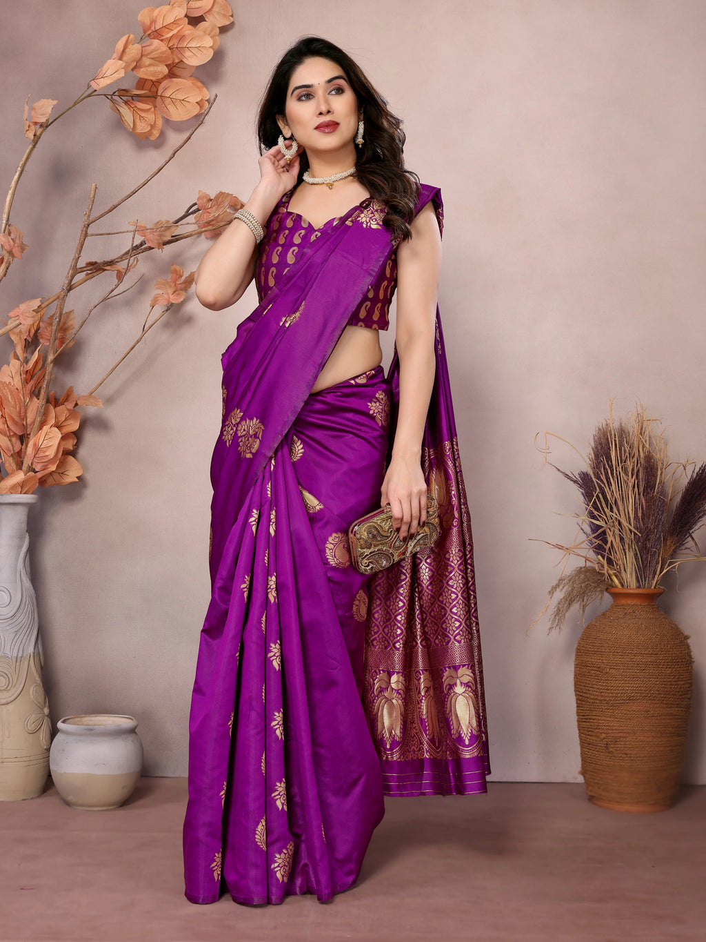SHYAMIKA Banarasi Silk Weaving Banarasi Saree with Blouse