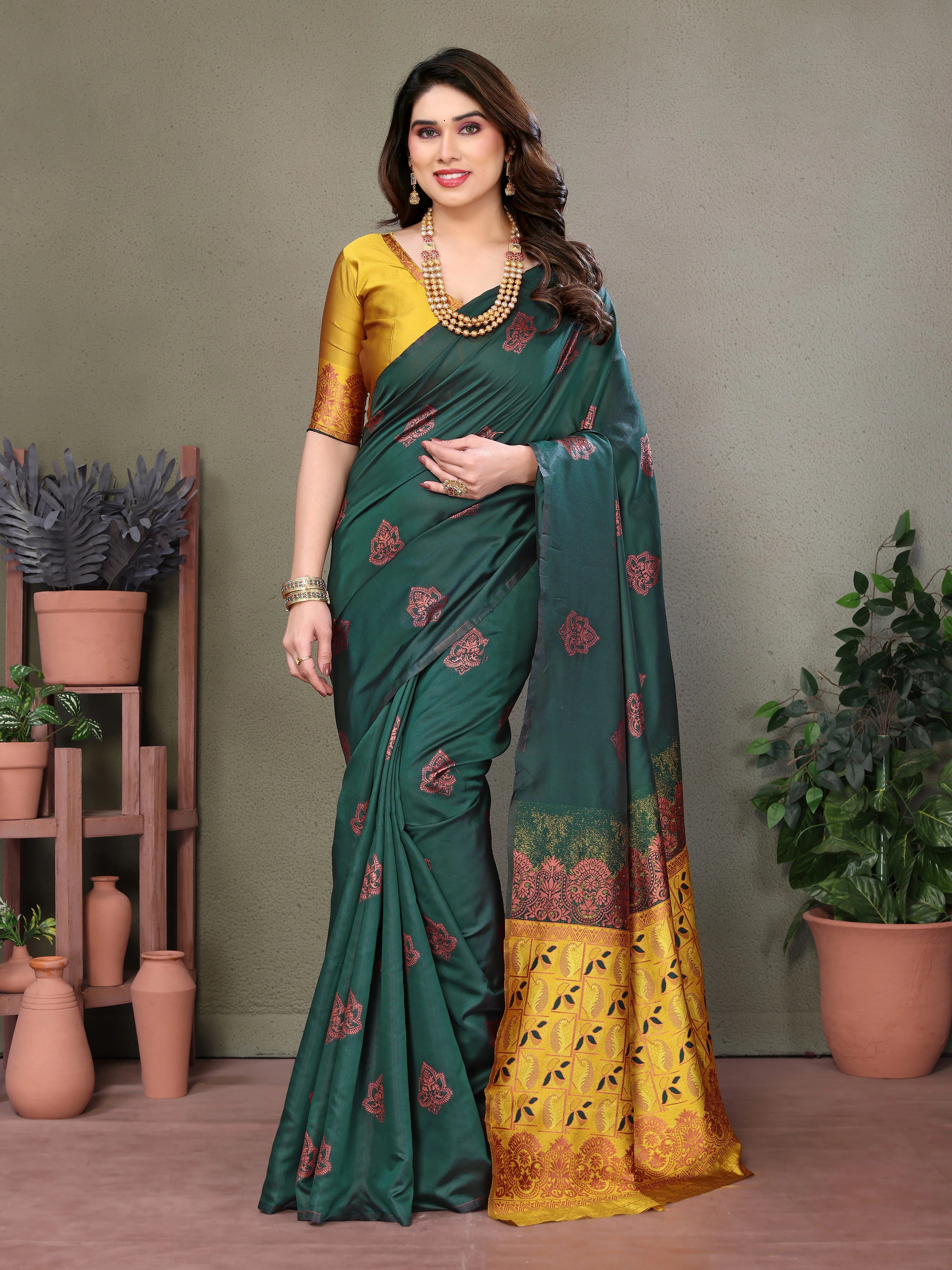 SHYAMIKA Banarasi Silk Weaving Banarasi Saree with Blouse