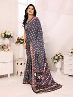 SHYAMIKA Silk Crepe Patola Printed Saree with Blouse