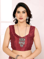 SHYAMIKA Silk Crepe Patola Printed Saree with Blouse
