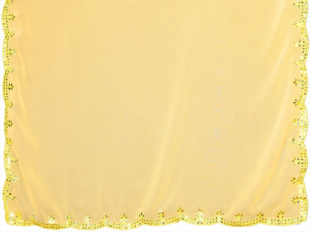 SHYAMIKA Georgette Mirror Work Plain Saree with Blouse