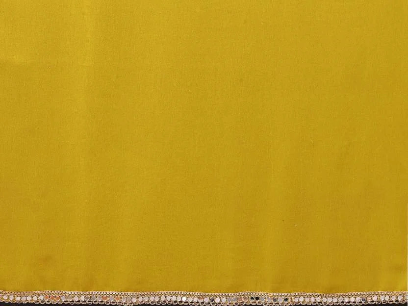 SHYAMIKA Georgette Solid Saree with Mirror Border & Blouse