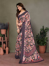 SHYAMIKA Royal Satin Patta Digital Print Saree with Blouse