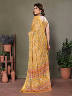 SHYAMIKA Royal Satin Patta Digital Print Saree with Blouse