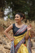 SHYAMIKA Japan Satin Bandhani Digital Print Saree with Blouse