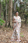 SHYAMIKA Japan Satin Multicolor Floral Digital Print Saree with Blouse