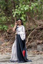 SHYAMIKA Japan Satin Elegant Digital Print Saree with Blouse