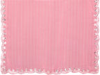 SHYAMIKA Georgette Printed Pink Saree with Fancy Mirror Lace and Blouse