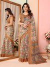 SHYAMIKA Kota Doriya Flower Printed Saree with Blouse