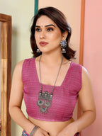 SHYAMIKA Kota Doriya Flower Printed Saree with Blouse