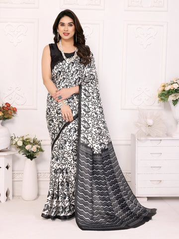 SHYAMIKA Khadi Vel Printed Saree with Blouse