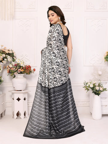 SHYAMIKA Khadi Vel Printed Saree with Blouse